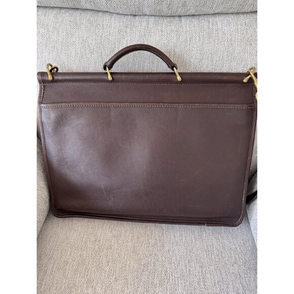 Jack Georges Leather Messenger Bag VTG Shoulder Briefcase Brown Travel Casual - Picture 7 of 16